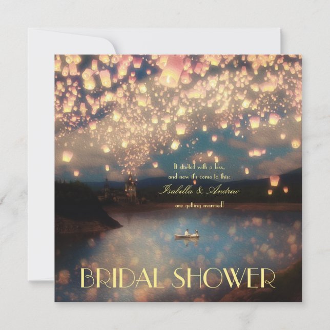 Love Wish Lanterns Invitation (Front)