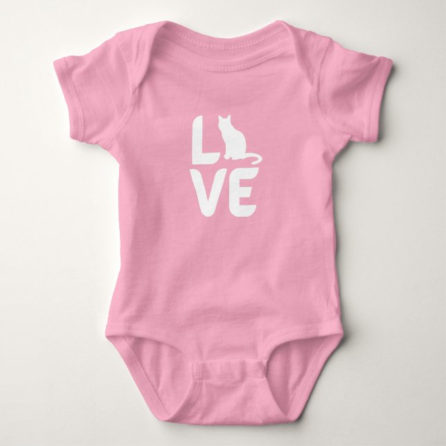 Love with a Cat as an O  Baby Bodysuit (Front)