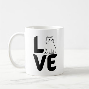 Love with a Cat as an O Coffee Mug