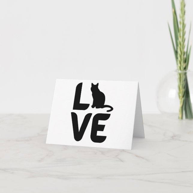Love with a Cat as the O BLANK  Card (Front)