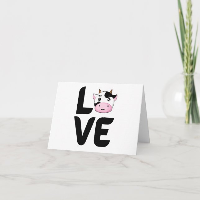 Love with a Cow O BLANK  Card (Front)