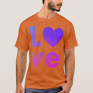 Love with a purple heart funny T-Shirt