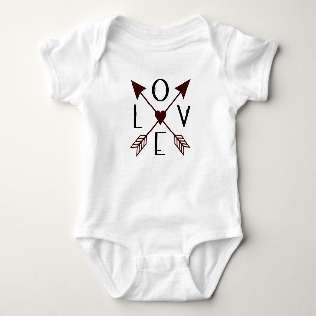 Love with Arrows Baby Body Suit Bodysuit (Front)