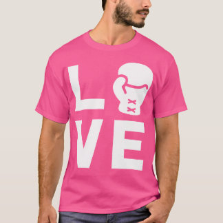 Love With Boxing Glove Cool Boxer T Shirt Gift