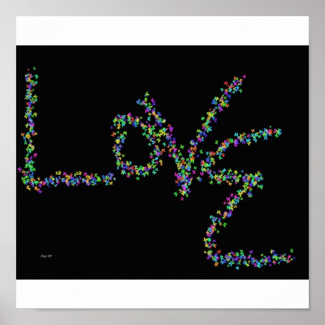 Love with Butterflies Poster (Front)