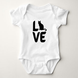 Love with Cat Baby Bodysuit – Cute Cat Lover Baby