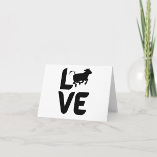 Love with Cow as an O BLANK  Card