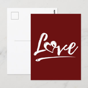 LOVE WITH CUTE HEART VALENTINES GIFT  POSTCARD