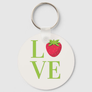LOVE with Cute Strawberry  Key Ring