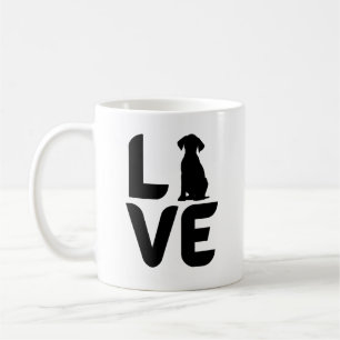 Love with Dog (Sitting) Coffee Mug