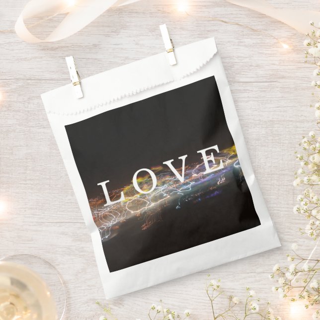 LOVE with Electrical Lights Favour Bags (Clipped)
