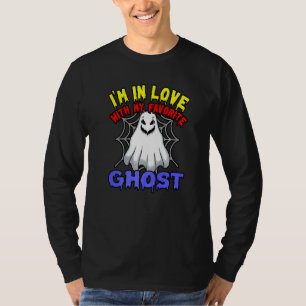 Love With Favourite Ghost Halloween Pumpkin Skelet T-Shirt