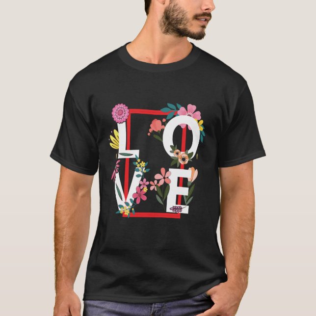 Love with Flower Layers T-Shirt (Front)