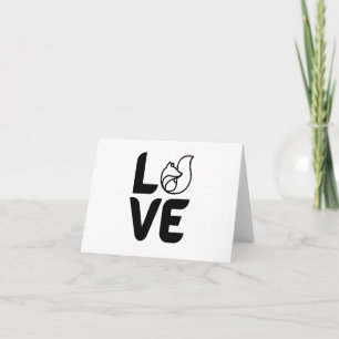 Love with Fox -Black BLANK Card