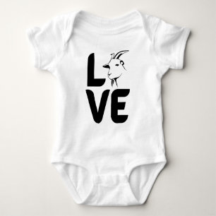 Love with Goat Baby Bodysuit – Cute Goat Lover