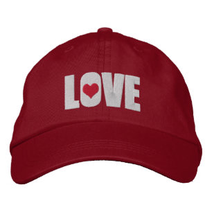 Love With Heart Detail Embroidered Hat