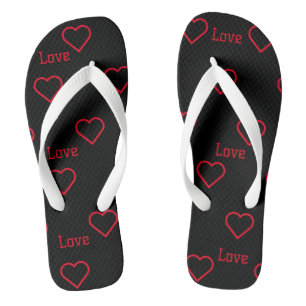 Love with Heart Symbol Printed Slippers-Sandals  Jandals