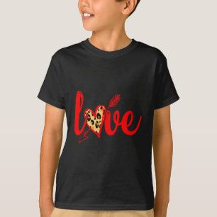 Love With Heart Valentine Day Premium  T-Shirt