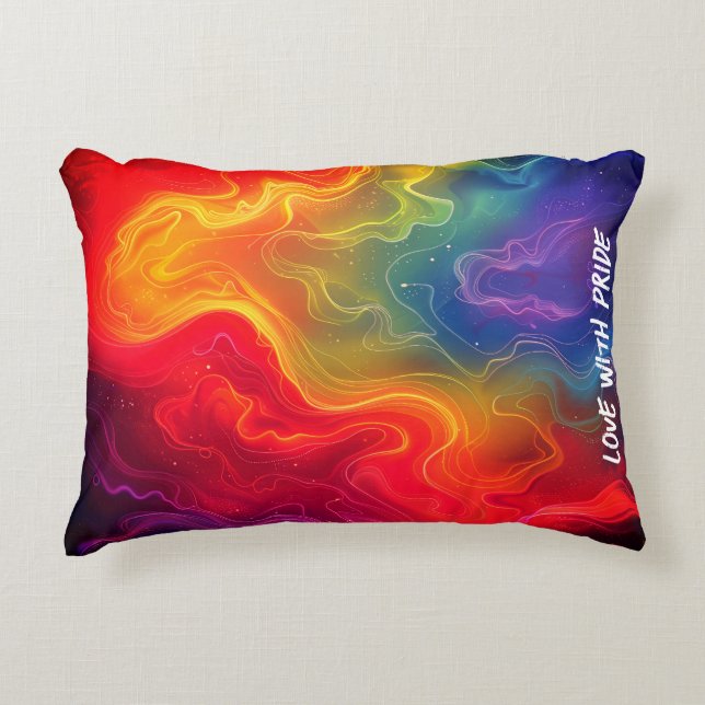 Love with Pride Digital Art Decorative Cushion (Front)
