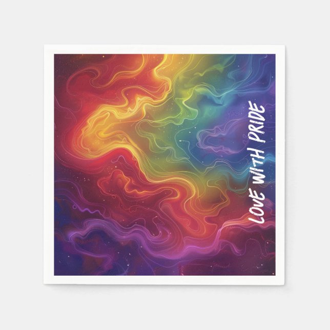 Love with Pride Digital Art Napkin (Front)