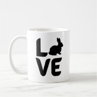 Love with Rabbit Black Design 