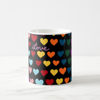 Love With Rainbow of Hearts Coffee Mug