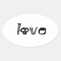 love (with skulls) Stickers
