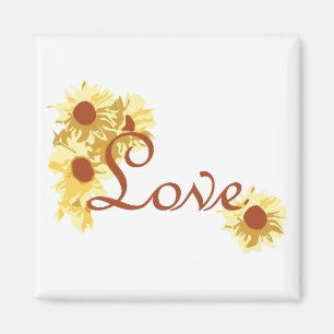 Love with Sunflowers Magnet