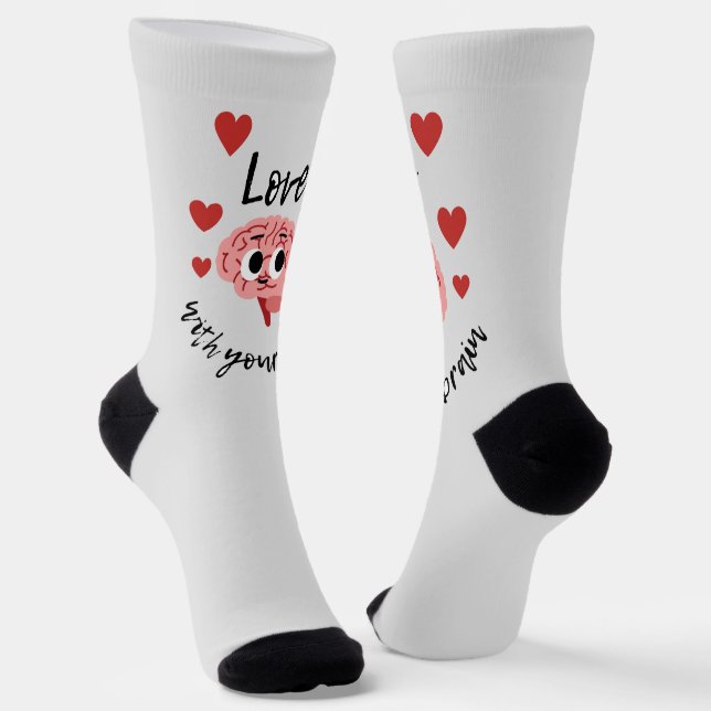 LOVE WITH THE BRAIN SOCKS (Angled)