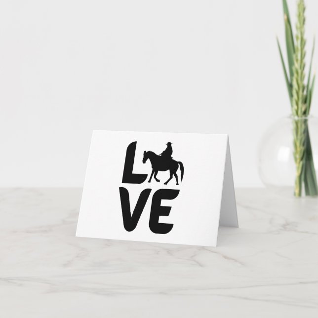 Love with Western Horse as the O BLANK  Card (Front)