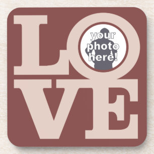LOVE with YOUR PHOTO custom coasters