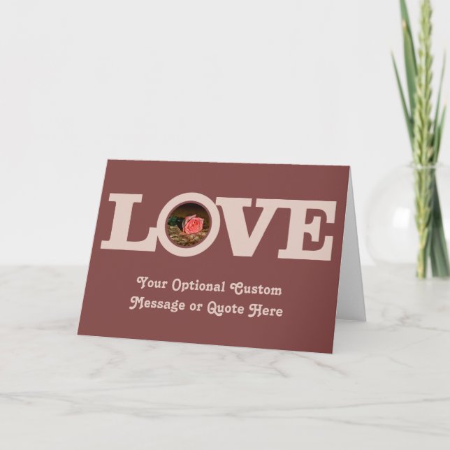 LOVE with YOUR PHOTO custom greeting card (Front)