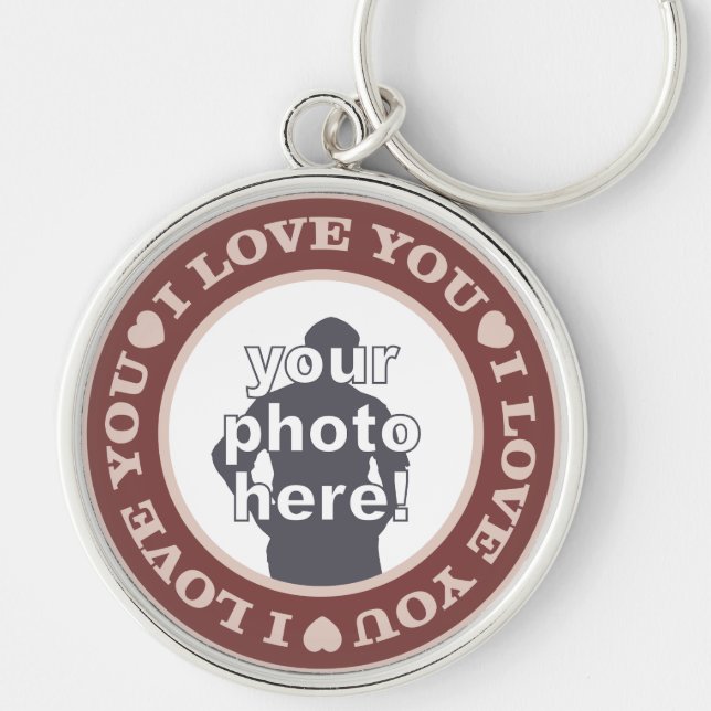 LOVE with YOUR PHOTO custom key chain (Front)