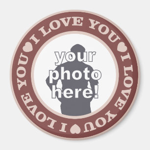 LOVE with YOUR PHOTO custom magnet