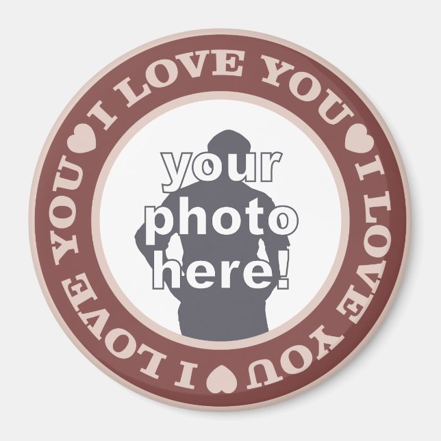 LOVE with YOUR PHOTO custom magnet (Front)
