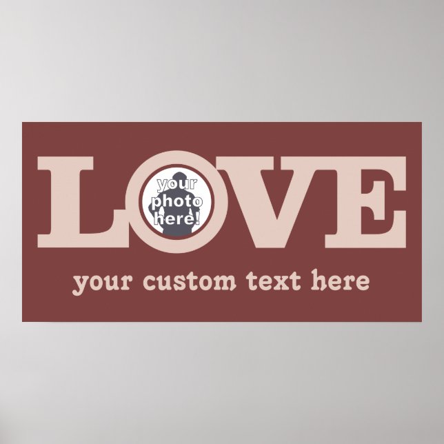 LOVE with YOUR PHOTO custom poster (Front)