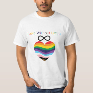 Love Without Limits – Rainbow Heart with Infinity  T-Shirt