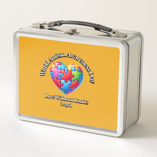 Love Without Limits. World Autism Awareness Day.  Metal Lunch Box (Front)