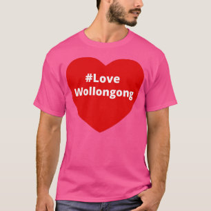 Love Wollongong Hashtag Heart T-Shirt