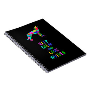 Love wolves spiral notebook