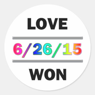 Love Won Classic Round Sticker