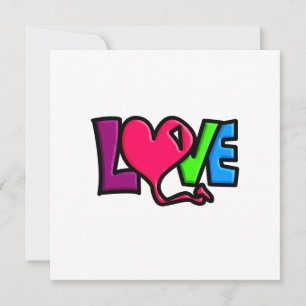 Love Word Art Typography Announcement