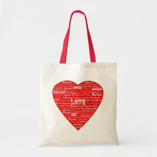 Love word collage bag