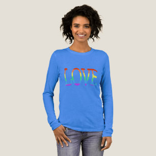 Love Word in Rainbow Coloured Letters Tee Shirts
