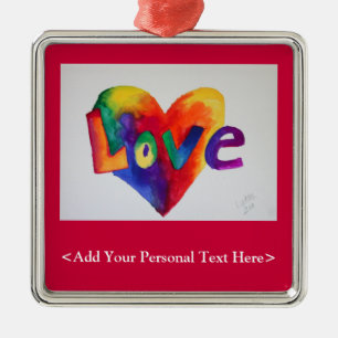 Love Word Ornament with Customised Text Option
