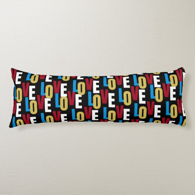 Love word pattern body cushion (Front)