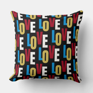 Love word pattern cushion