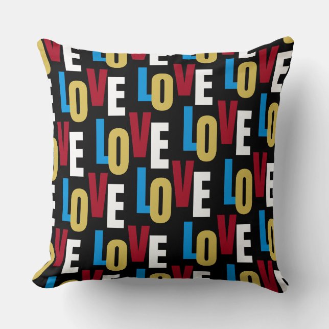 Love word pattern cushion (Front)