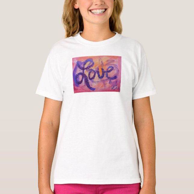 Love Word Sunset Twilight Art Glitter Shirts (Front)