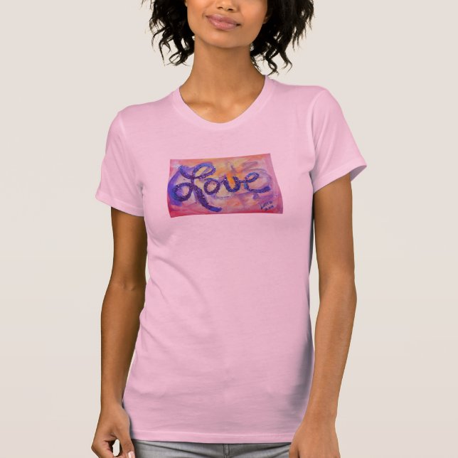 Love Word Sunset Twilight Glitter Art TShirts (Front)